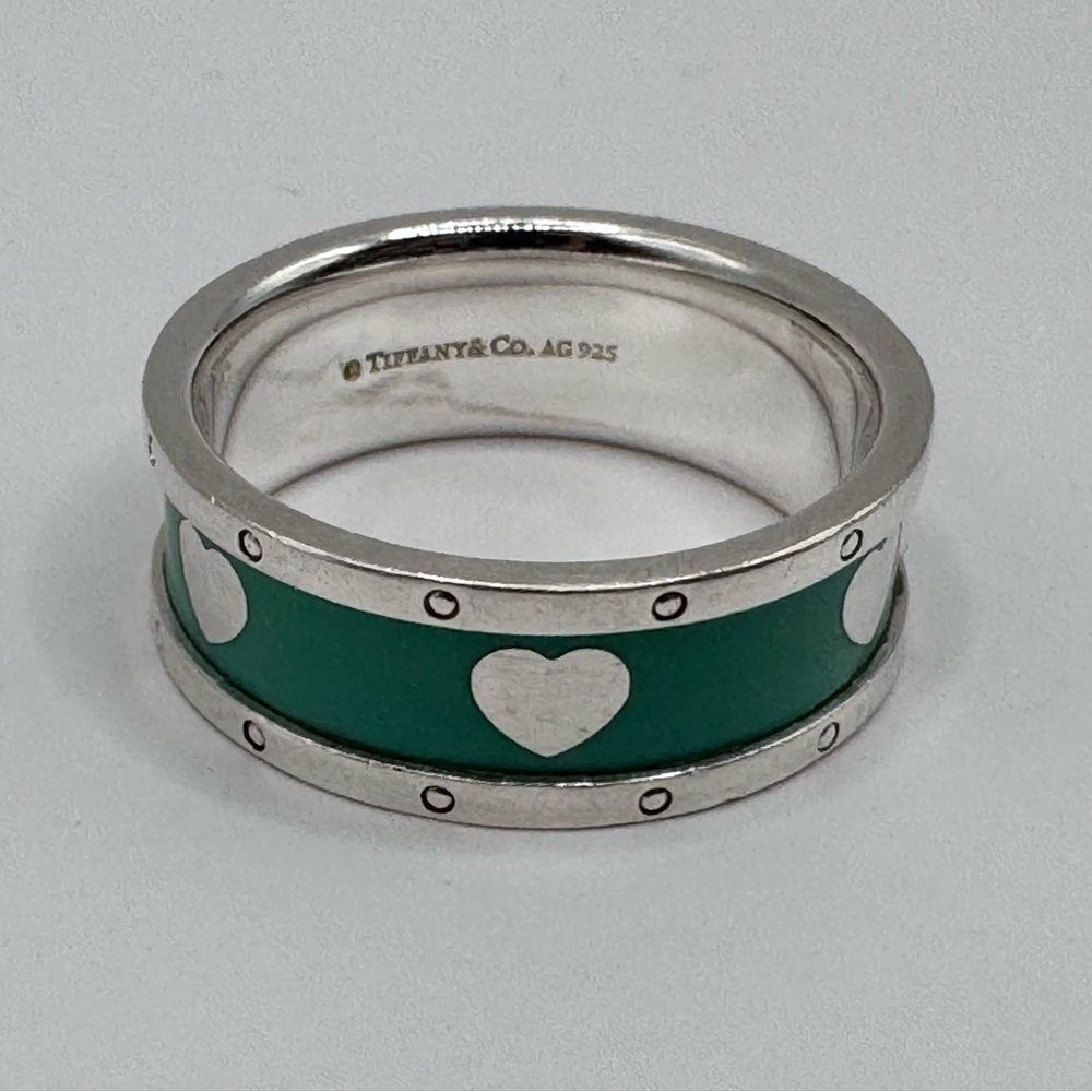 Tiffany & Co. Sterling + Enamel Ring